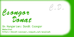 csongor donat business card