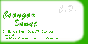 csongor donat business card